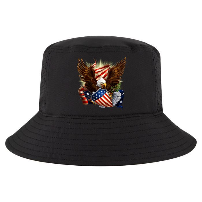 Patriot Eagle American Shield Cool Comfort Performance Bucket Hat