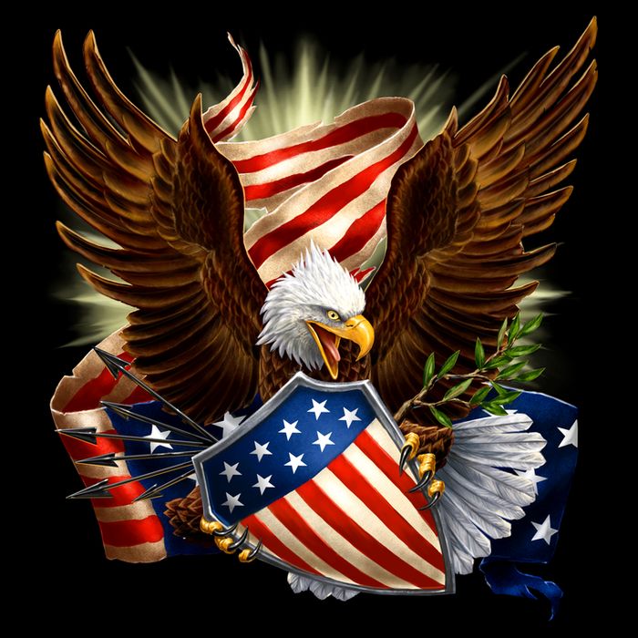 Patriot Eagle American Shield Cooling Performance Crew T-Shirt