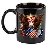 Patriot Eagle American Shield 11oz C Handle Ceramic Mug