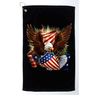 Patriot Eagle American Shield Platinum Collection Golf Towel