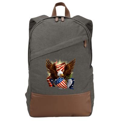 Patriot Eagle American Shield Cotton Canvas Backpack