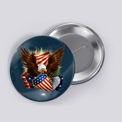 Patriot Eagle American Shield Button