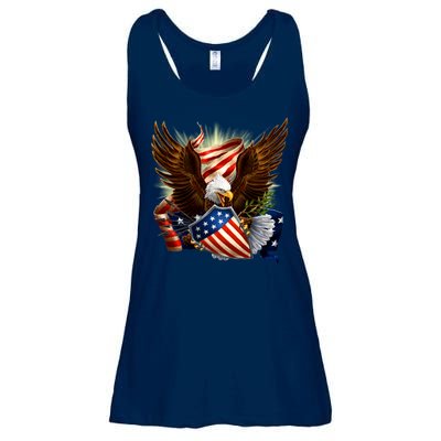 Patriot Eagle American Shield Ladies Essential Flowy Tank