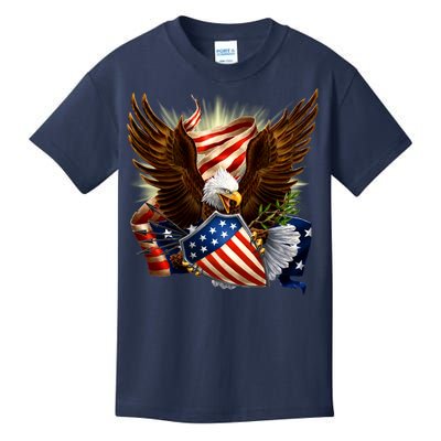 Patriot Eagle American Shield Kids T-Shirt