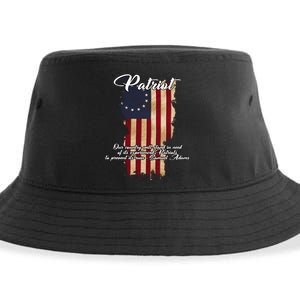 Patriot Founding Fathers Quote Betsy Ross Flag Sustainable Bucket Hat