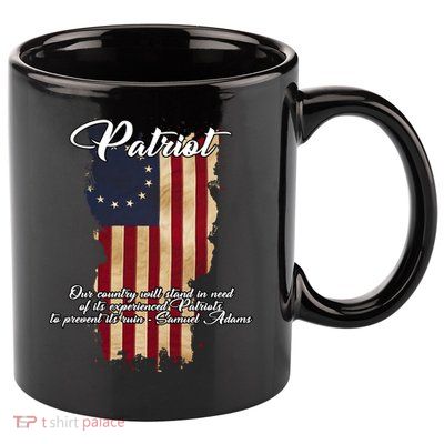 Patriot Founding Fathers Quote Betsy Ross Flag 11oz C Handle Ceramic Mug
