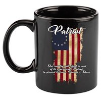 Patriot Founding Fathers Quote Betsy Ross Flag 11oz C Handle Ceramic Mug