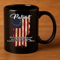 Patriot Founding Fathers Quote Betsy Ross Flag 11oz C Handle Ceramic Mug