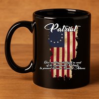 Patriot Founding Fathers Quote Betsy Ross Flag 11oz C Handle Ceramic Mug