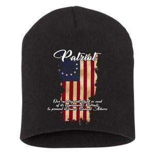 Patriot Founding Fathers Quote Betsy Ross Flag Short Acrylic Beanie