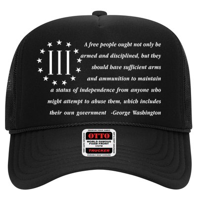 Patriot George Washington American Flag Quote Trucker Hat