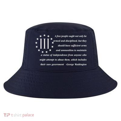 Patriot George Washington American Flag Quote Cool Comfort Performance Bucket Hat