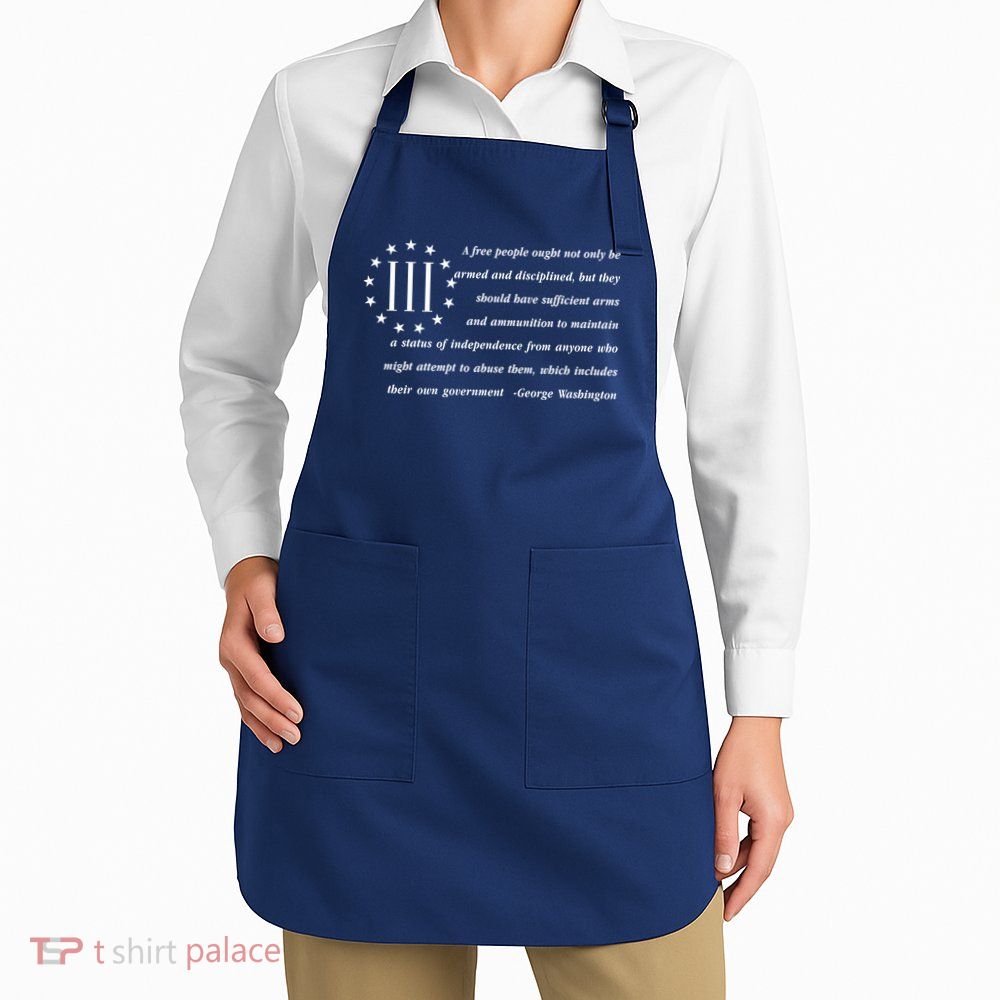 Patriot George Washington American Flag Quote Apron