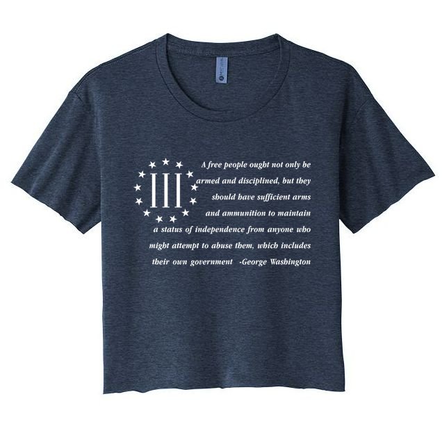 Patriot George Washington American Flag Quote Crop Top