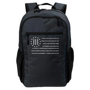 Patriot George Washington Flag Quote Daily Commute Backpack