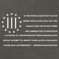 Patriot George Washington Flag Quote Cotton Canvas Backpack