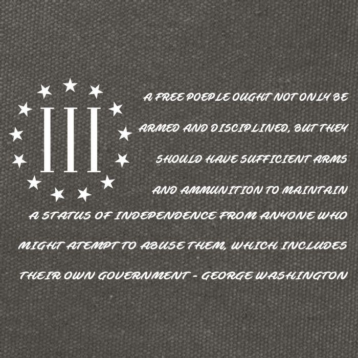 Patriot George Washington Flag Quote Cotton Canvas Backpack