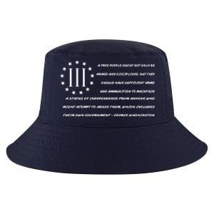 Patriot George Washington Flag Quote Cool Comfort Performance Bucket Hat