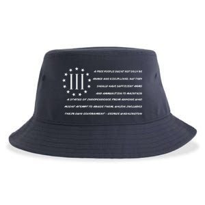 Patriot George Washington Flag Quote Sustainable Bucket Hat