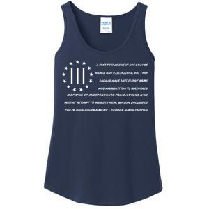 Patriot George Washington Flag Quote Ladies Essential Tank