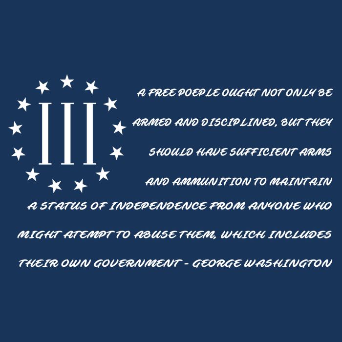 Patriot George Washington Flag Quote Bag