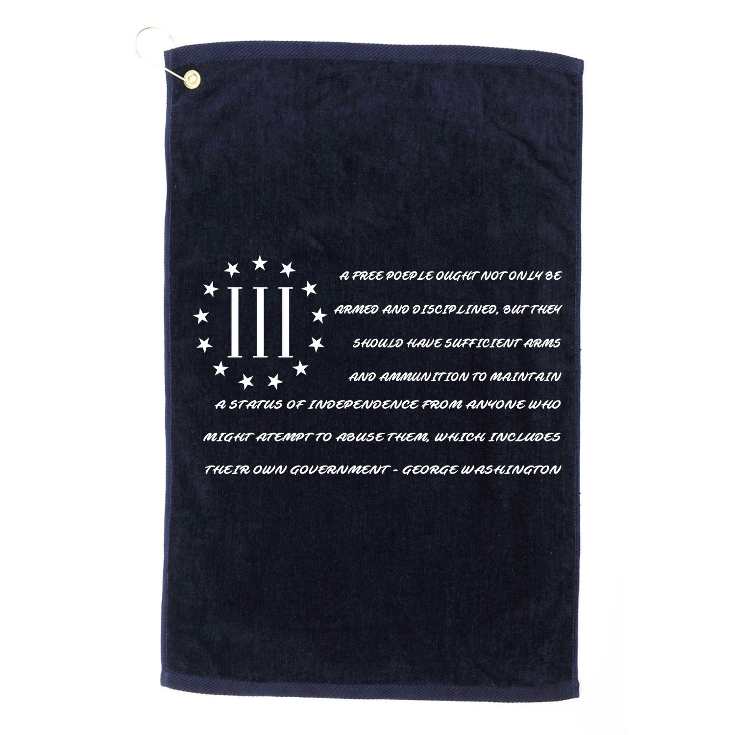 Patriot George Washington Flag Quote Golf Towel