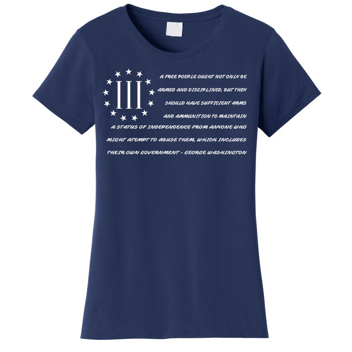 Patriot George Washington Flag Quote Women's T-Shirt