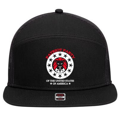 Patriot Party Of The United States Of America 7 Panel Mesh Trucker Snapback Hat