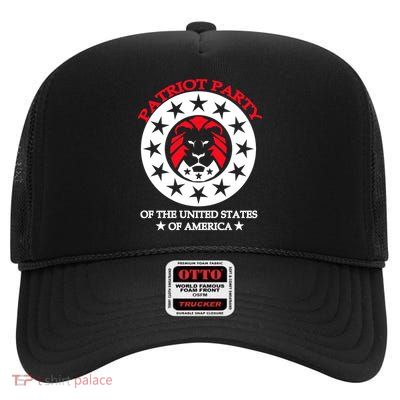 Patriot Party Of The United States Of America High Crown Mesh Back Trucker Hat