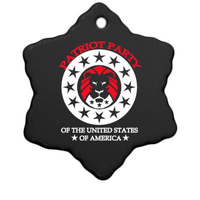 Patriot Party Of The United States Of America Ceramic Star Ornament