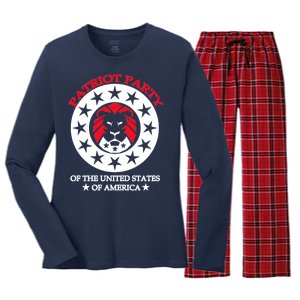 Patriot Party Of The United States Of America Women's Long Sleeve Flannel Pajama Set 