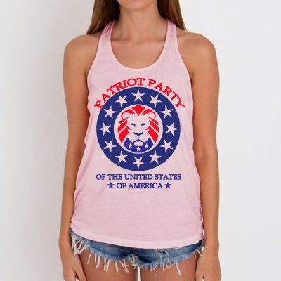 Patriot Party Of The United States Of America Women's Knotted Racerback Tank