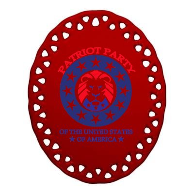 Patriot Party Of The United States Of America Ceramic Oval Ornament