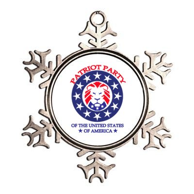 Patriot Party Of The United States Of America Metallic Star Ornament