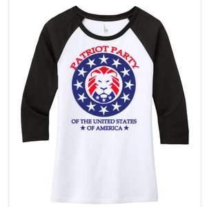 Patriot Party Of The United States Of America Women's Tri-Blend 3/4-Sleeve Raglan Shirt