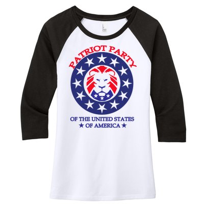 Patriot Party Of The United States Of America Women's Tri-Blend 3/4-Sleeve Raglan Shirt