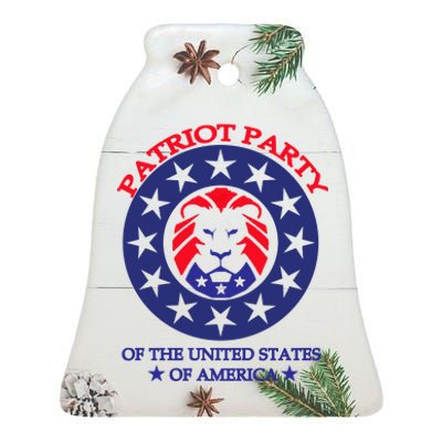 Patriot Party Of The United States Of America Ceramic Bell Ornament