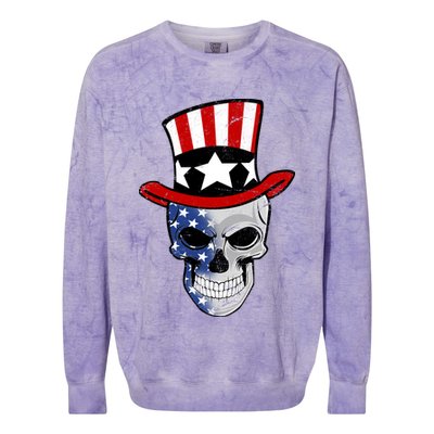 Patriot Skull Colorblast Crewneck Sweatshirt