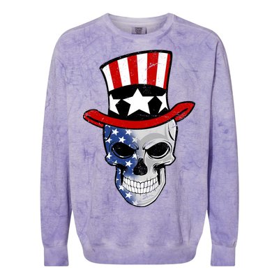 Patriot Skull Colorblast Crewneck Sweatshirt