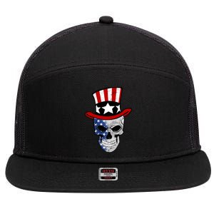 Patriot Skull 7 Panel Mesh Trucker Snapback Hat