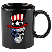 Patriot Skull 11oz C Handle Ceramic Mug