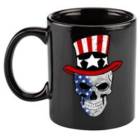 Patriot Skull 11oz C Handle Ceramic Mug
