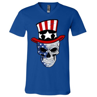 Patriot Skull V-Neck T-Shirt