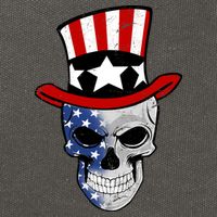 Patriot Skull Cotton Canvas Backpack