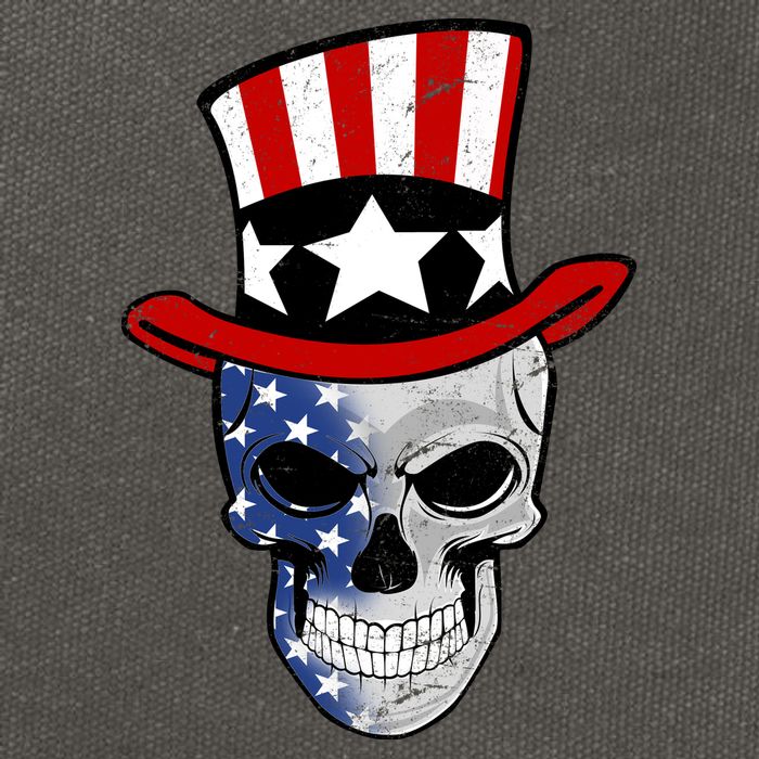 Patriot Skull Cotton Canvas Backpack