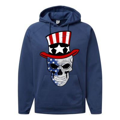 Patriot Skull Performance Fleece Hoodie