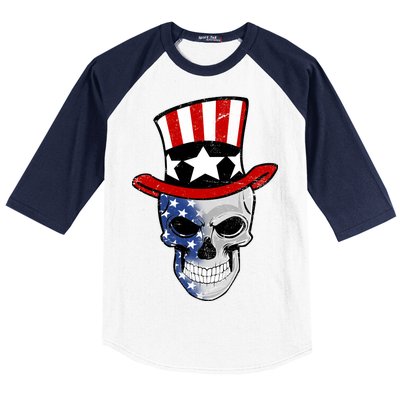 Patriot Skull Baseball Sleeve Shirt