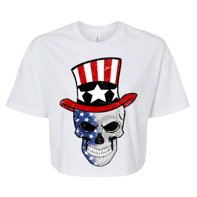 Patriot Skull Bella+Canvas Jersey Crop Tee