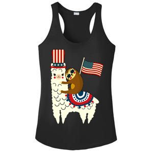 Patriot Sloth Llama Ladies PosiCharge Competitor Racerback Tank