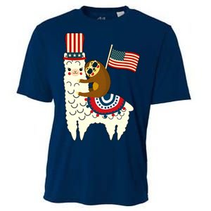 Patriot Sloth Llama Cooling Performance Crew T-Shirt